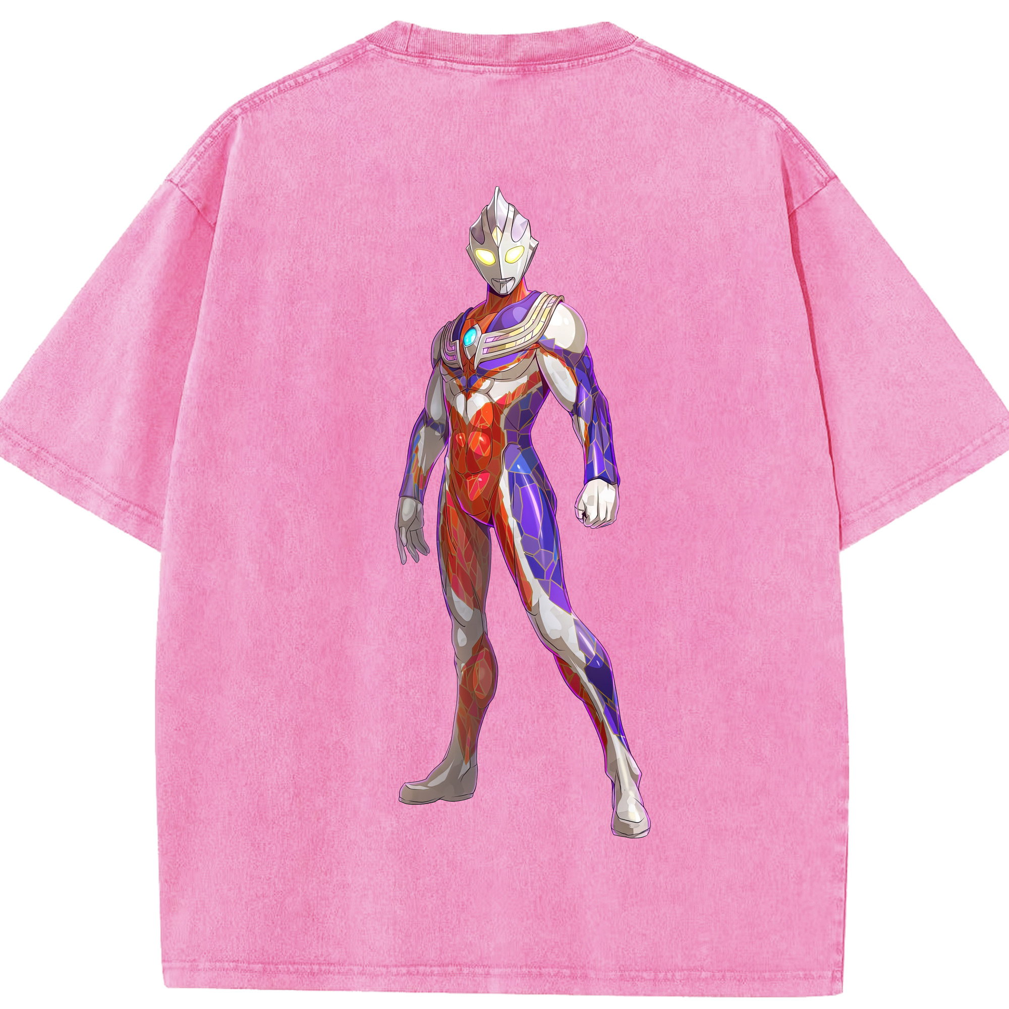 （画像用） ウルトラマン Ultraman 綿100% ヴィンテージ風 半袖Tシャツ（背面プリント）